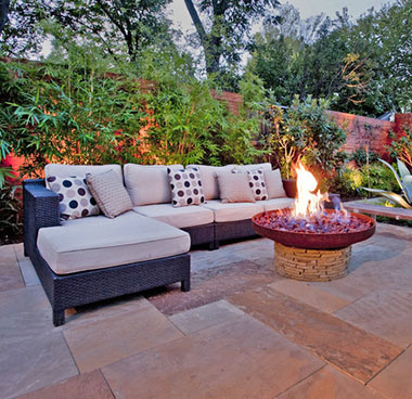 Chatsworth home remodeling hardscape pavers and firepit
